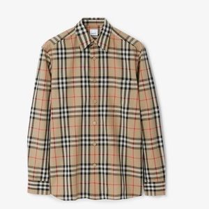 Burberry Check Cotton Poplin Shirt SZ S